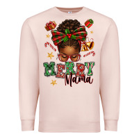 Pale Pink merry mama afro messy bun Premium Sweatshirt - texasbilliewilder