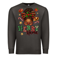 Smoke merry mama afro messy bun Premium Sweatshirt - texasbilliewilder