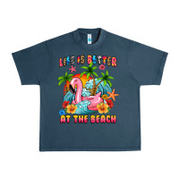Midnight Navy life is better at the beach Urban Heavy Tee - MaliasSmallBusiness