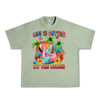 Oil Green life is better at the beach Urban Heavy Tee - MaliasSmallBusiness