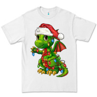 White Christmas Cute Dragon Premium Tee - FaDigitalArtStudio
