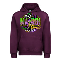 Mauve Wine mardi gras lightning Urban Hoodie - FaDigitalArtStudio