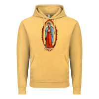 Vintage Mustard our new lady of guadalupe Vintage Hoodie - BarkalooDesign
