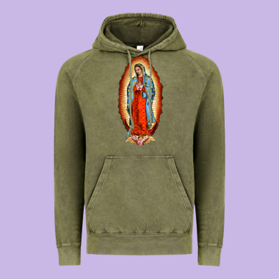 Our New Lady Of Guadalupe Vintage Hoodie Designed By Barkaloodesign