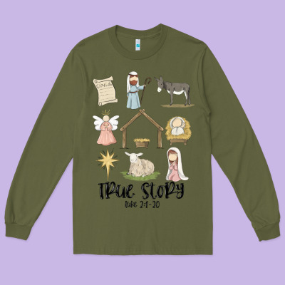 True Story Long Sleeve Tee Designed By Maliassmallbusiness