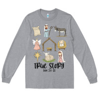 Heather Grey true story Long Sleeve Tee - MaliasSmallBusiness