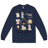 Navy true story Long Sleeve Tee - MaliasSmallBusiness
