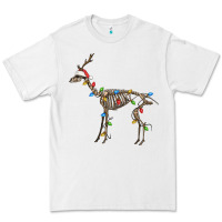 White christmas deer skeleton Premium Tee - FaDigitalArtStudio