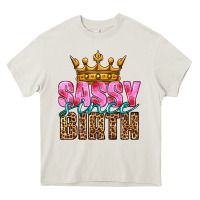 Cream sassy since birth Heavy Core Tee - HRA Design Shop