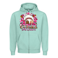 Seafoam strike out cancer baseball Zipper Hoodie - Artiststas