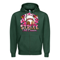 Sports Green strike out cancer baseball Zipper Hoodie - Artiststas