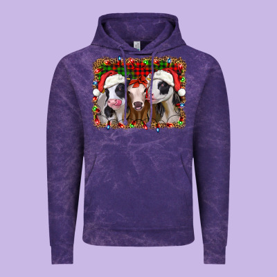 Christmas Heifers Vintage Hoodie Designed By Jasminsmagicworld