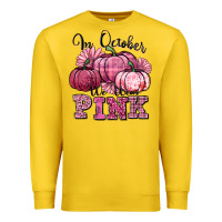 Lemon in october we wear pink pumpkin Premium Sweatshirt - texasbilliewilder