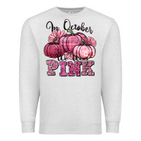 Oatmeal Heather in october we wear pink pumpkin Premium Sweatshirt - texasbilliewilder