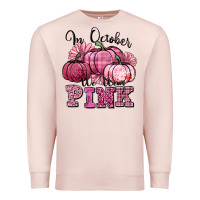 Pale Pink in october we wear pink pumpkin Premium Sweatshirt - texasbilliewilder