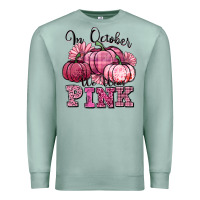 In October We Wear Pink Pumpkin Premium Sweatshirt | Teevron