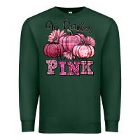 Sports Green in october we wear pink pumpkin Premium Sweatshirt - texasbilliewilder