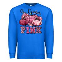 True Royal in october we wear pink pumpkin Premium Sweatshirt - texasbilliewilder