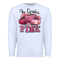 White in october we wear pink pumpkin Premium Sweatshirt - texasbilliewilder