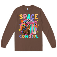 Chestnut space cowgirl Long Sleeve Tee - MaliasSmallBusiness