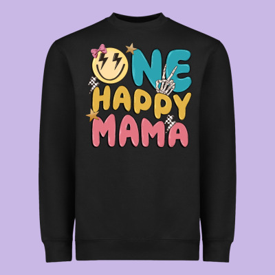 One Happy Mama Heavyweight Sweatshirt Designed By Maliassmallbusiness