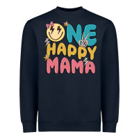 Navy one happy mama Heavyweight Sweatshirt - MaliasSmallBusiness