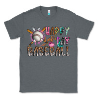 Charcoal Heather happy easter day baseball Classic Tee - CowhideDigitalArt