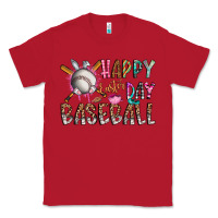 Red happy easter day baseball Classic Tee - CowhideDigitalArt