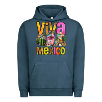 Pigment Midnight Navy viva mexico mexican coffee cups Urban Hoodie - FaDigitalArtStudio