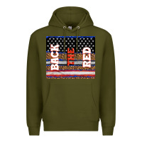 Army Green America back the red Premium Hoodie - TumblerDesignByShophia