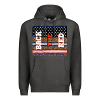 Charcoal Heather America back the red Premium Hoodie - TumblerDesignByShophia