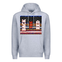 Heather Grey America back the red Premium Hoodie - TumblerDesignByShophia