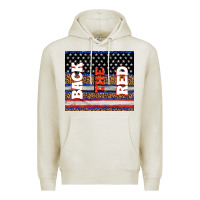 Oatmeal Heather America back the red Premium Hoodie - TumblerDesignByShophia