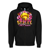 Black strike out cancer softball Zipper Hoodie - Artiststas