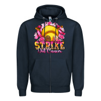 Navy strike out cancer softball Zipper Hoodie - Artiststas