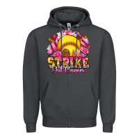 Smoke strike out cancer softball Zipper Hoodie - Artiststas