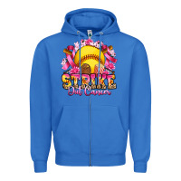 True Royal strike out cancer softball Zipper Hoodie - Artiststas