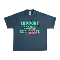 Midnight Navy support small businesses big dreams Urban Heavy Tee - MaliasSmallBusiness