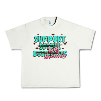 Pistachio support small businesses big dreams Urban Heavy Tee - MaliasSmallBusiness