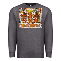 Charcoal Heather Happy Thanksgiving gnomes Premium Sweatshirt - NancyCooperArtShop