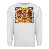Oatmeal Heather Happy Thanksgiving gnomes Premium Sweatshirt - NancyCooperArtShop