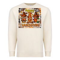 Sandshell Happy Thanksgiving gnomes Premium Sweatshirt - NancyCooperArtShop