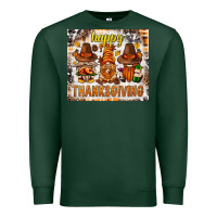 Sports Green Happy Thanksgiving gnomes Premium Sweatshirt - NancyCooperArtShop