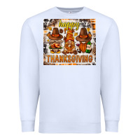 White Happy Thanksgiving gnomes Premium Sweatshirt - NancyCooperArtShop