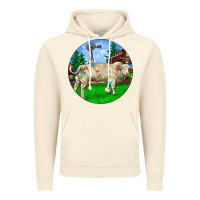 Vintage Artic Christmas Charolais Bull And Barnyard Vintage Hoodie - RanaPortraitStore