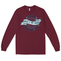 Burgundy frostys snowflake cafe Long Sleeve Tee - MaliasSmallBusiness