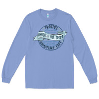 Colony Blue frostys snowflake cafe Long Sleeve Tee - MaliasSmallBusiness