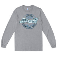 Heather Grey frostys snowflake cafe Long Sleeve Tee - MaliasSmallBusiness