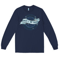 Navy frostys snowflake cafe Long Sleeve Tee - MaliasSmallBusiness