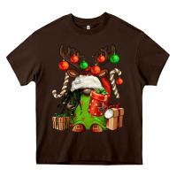 Chocolate Brown christmas afro gnomes Heavy Core Tee - FaDigitalArtStudio